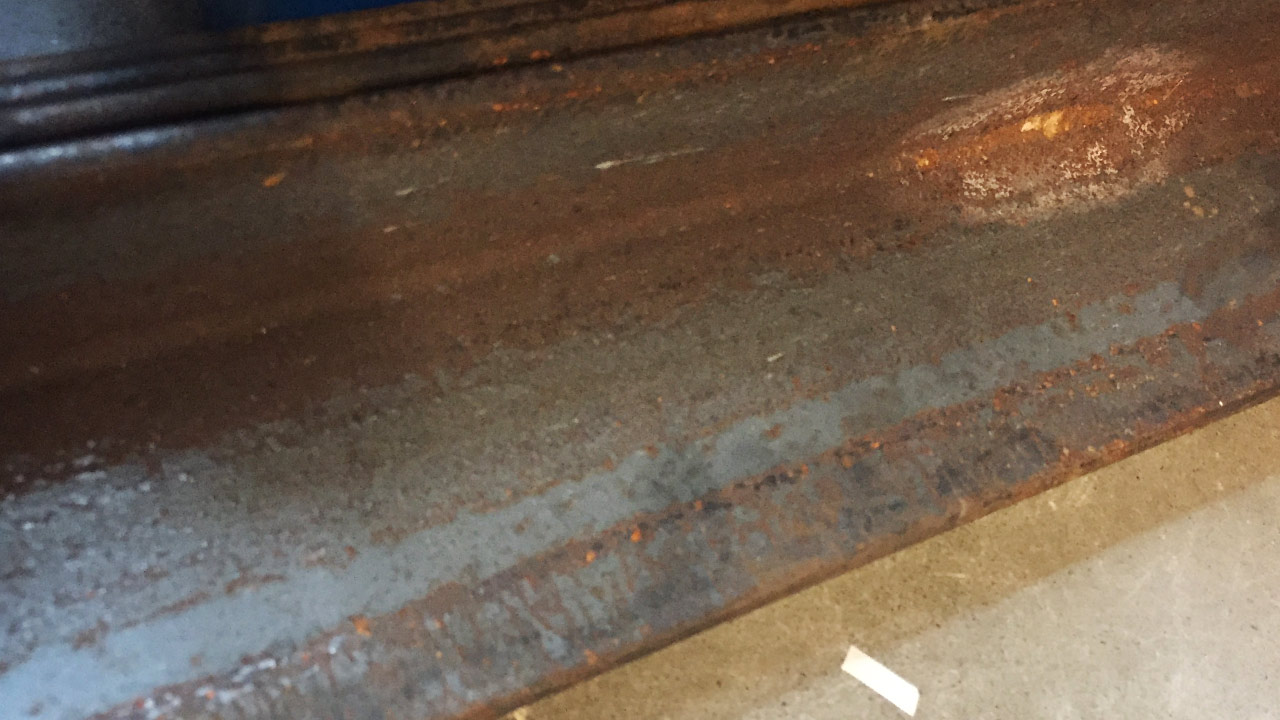 Steel brackets rust