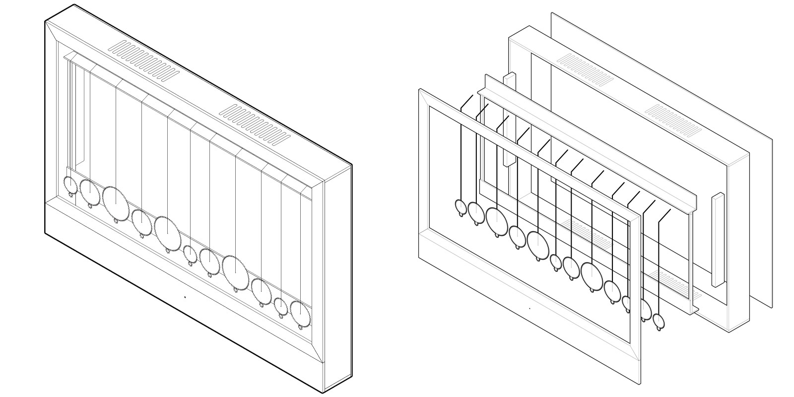 Kinetic Cabinet isometric diagram